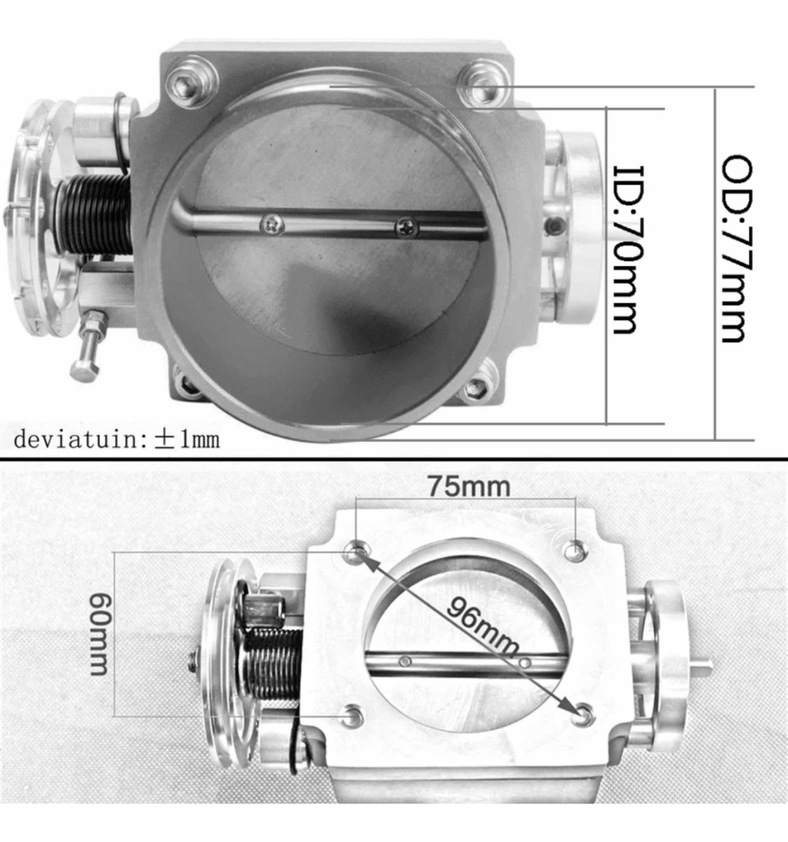 Cuerpo Aceleracion Mariposa 65 Y 70mm Universal Competicion - Image 9
