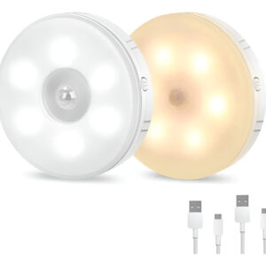 Aplique Pared Luz Led Calida Y Fria Sensor Movimiento Usb