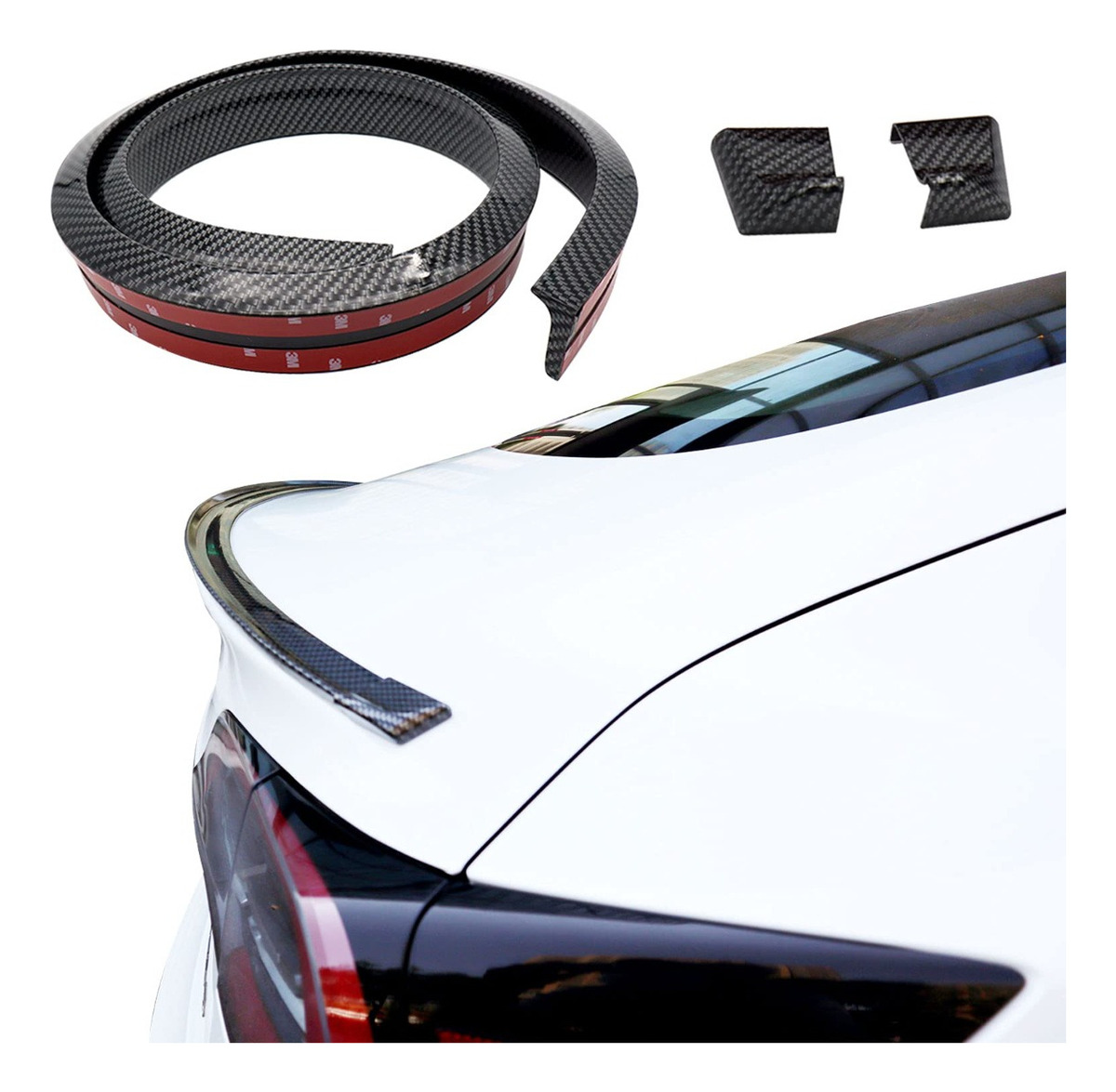 Aleron Fibra De Carbono Cola De Pato Universal Baul Luneta