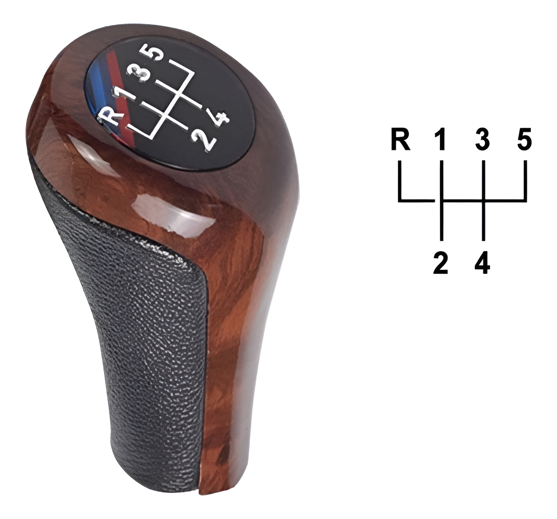 Pomo Bocha Bmw M 5 Y 6 Madera Cuero M3 E30 E36 E46 Serie 1 3