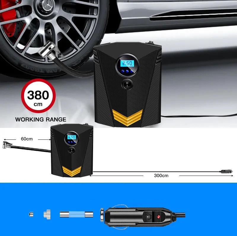 Mini Compresor Inflador Rapido Auto Bici Moto 12v Con Luz - Image 2