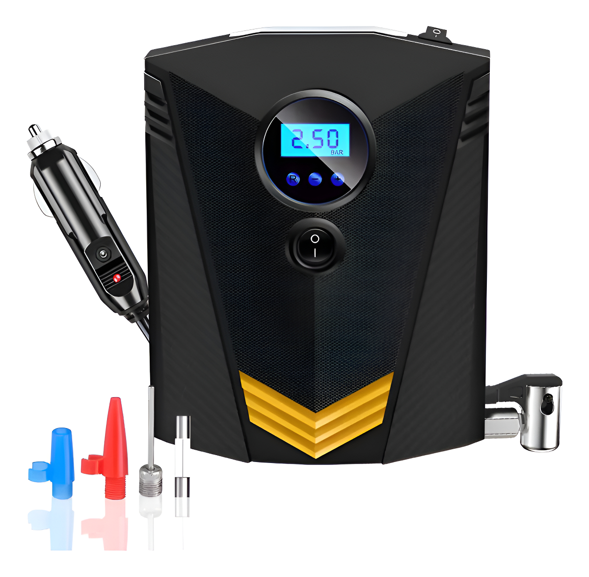 Mini Compresor Inflador Rapido Auto Bici Moto 12v Con Luz