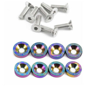 D1 Spec Arandelas Tornasoladas M6 Anodizadas X 8 Auto Moto