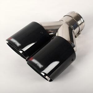 Cola Escape Fibra De Carbono Laqueada Doble Bmw Abarth Mini