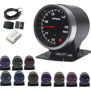 Reloj Indicador Voltaje 52mm Epman Competicion 10 Colores